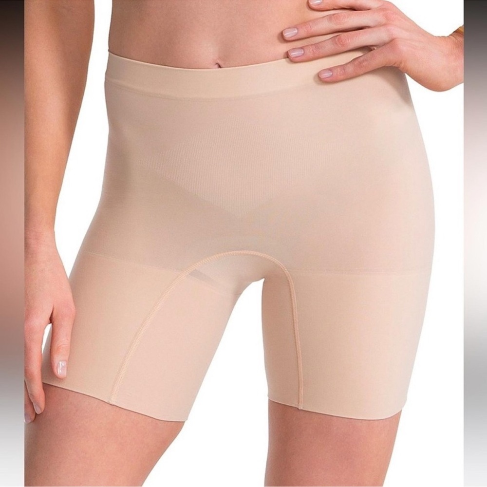 SPANX Power Short Shapewear Seamless Tigh Soft Nude Size XL